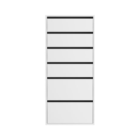 Artiss 6-Drawer Tallboy Dresser in White — 113cm — Allure Home Collections