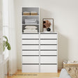Artiss 6-Drawer Tallboy Dresser in White — 113cm — Allure Home Collections