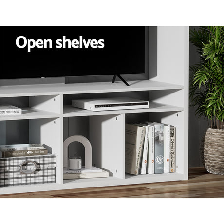 Artiss Brian 183cm White Entertainment Centre with Open Shelves — Allure Home Collections