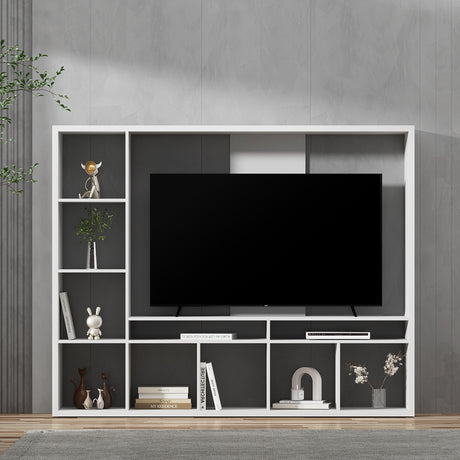 Artiss Brian 183cm White Entertainment Centre with Open Shelves — Allure Home Collections