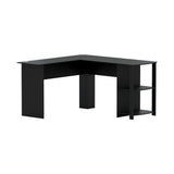 Artiss Ronald 136cm Black L-Shape Computer Desk with Shelf — Allure Home Collections