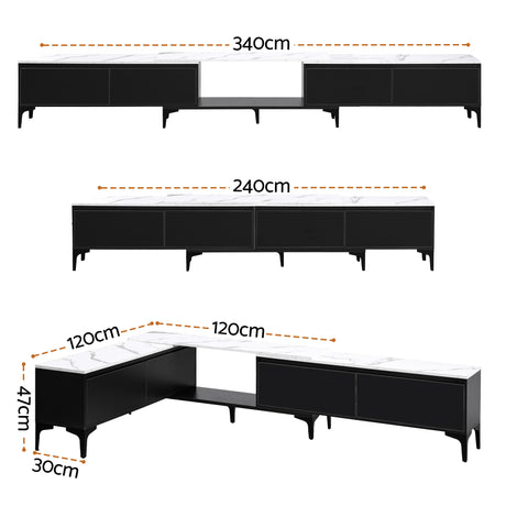 Wynyard Extendable TV Unit, Black