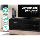Artiss Jim 140cm Black TV Entertainment Unit — Allure Home Collections
