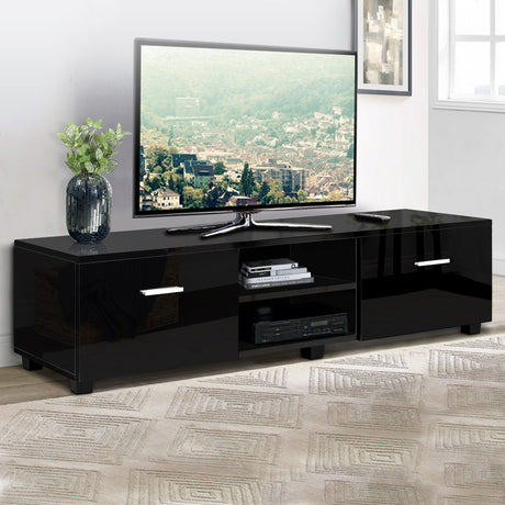 Artiss Jim 140cm Black TV Entertainment Unit — Allure Home Collections