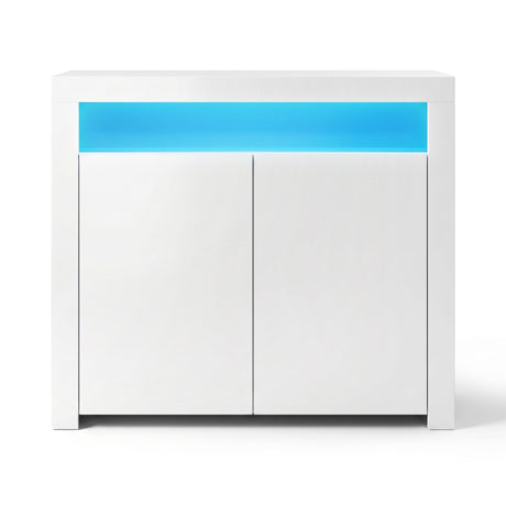 Monash Buffet Sideboard, White 2pcs