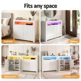 Monash Buffet Sideboard, White 2pcs