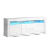 Artiss Anna 160cm White LED Entertainment Unit — 20 Colours and 5 Effects — Allure Home Collections