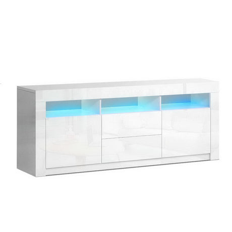 Artiss Anna 160cm White LED Entertainment Unit — 20 Colours and 5 Effects — Allure Home Collections