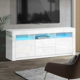 Artiss Anna 160cm White LED Entertainment Unit — 20 Colours and 5 Effects — Allure Home Collections