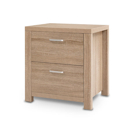 Wollongbar 2 Drawer Bedside Table, Pine