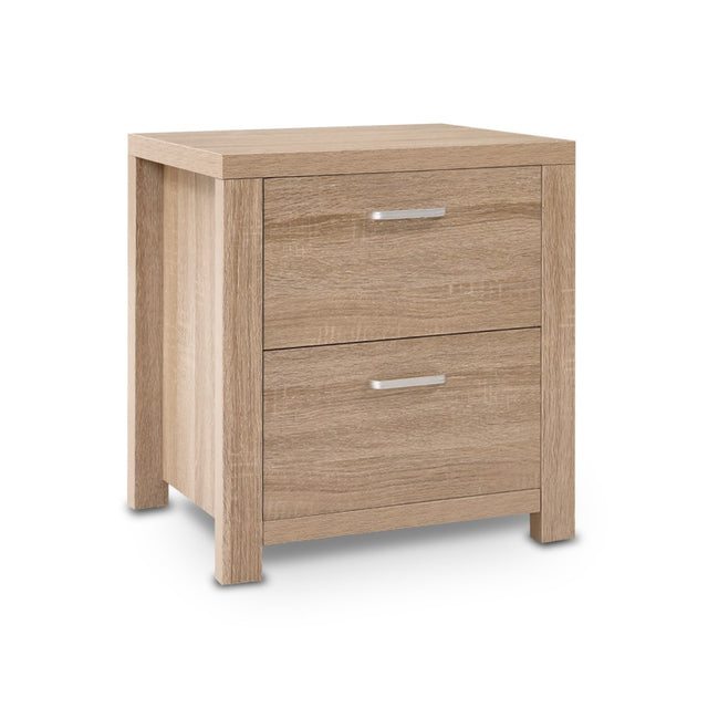Wollongbar 2 Drawer Bedside Table, Pine