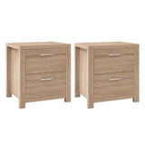 Wollongbar 2 Drawer Bedside Table, Pine 2pcs