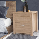 Wollongbar 2 Drawer Bedside Table, Pine 2pcs