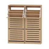Streatham Flip Drawer Shoe Cabinet, Pine 2pcs