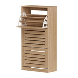Streatham Flip Drawer Shoe Cabinet, Pine 2pcs