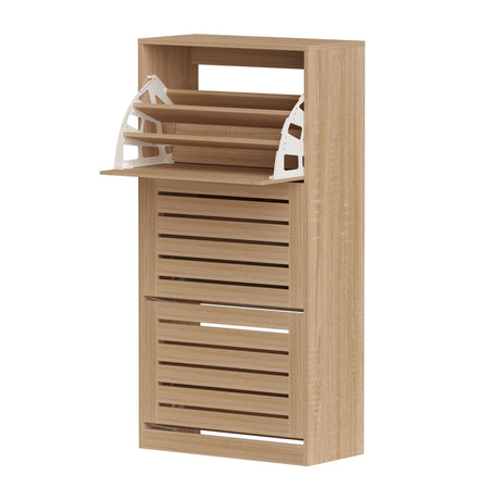 Streatham Flip Drawer Shoe Cabinet, Pine 2pcs