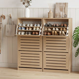 Streatham Flip Drawer Shoe Cabinet, Pine 2pcs