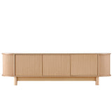 Taroona pine 160cm entertainment unit with fluted doors in a modern living room