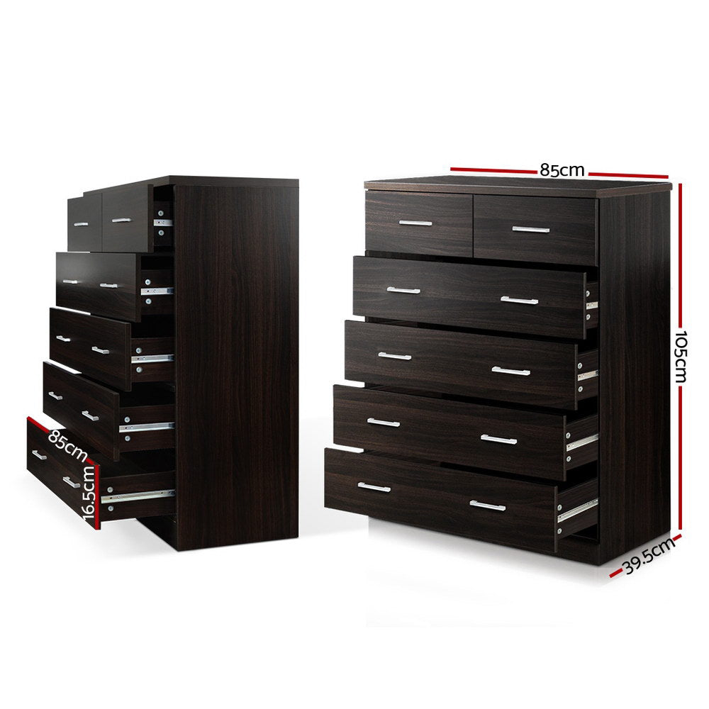 Artiss ANDES 6-Drawer Chest of Drawers — Plastic or Double Handles — Allure Home Collections
