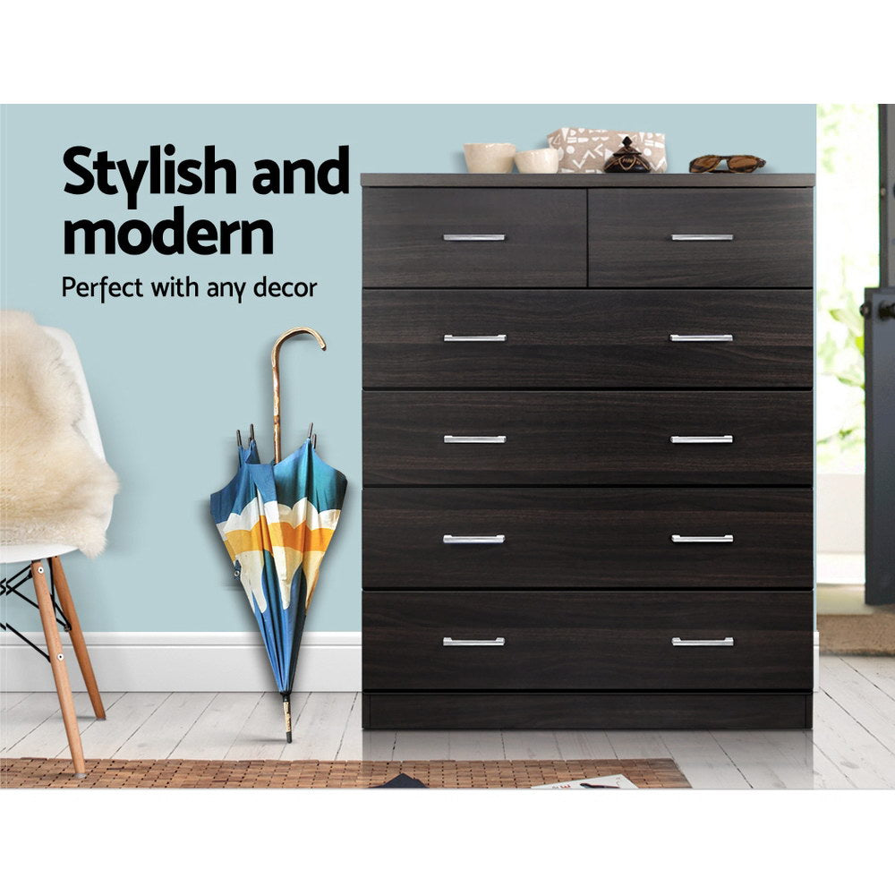 Artiss ANDES 6-Drawer Chest of Drawers — Plastic or Double Handles — Allure Home Collections