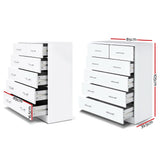 Artiss ANDES 6-Drawer Chest of Drawers — Plastic or Double Handles — Allure Home Collections
