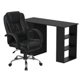 Cook Computer Desk and Office Chair Set, Black 120cm