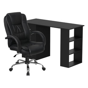 Cook Computer Desk and Office Chair Set, Black 120cm