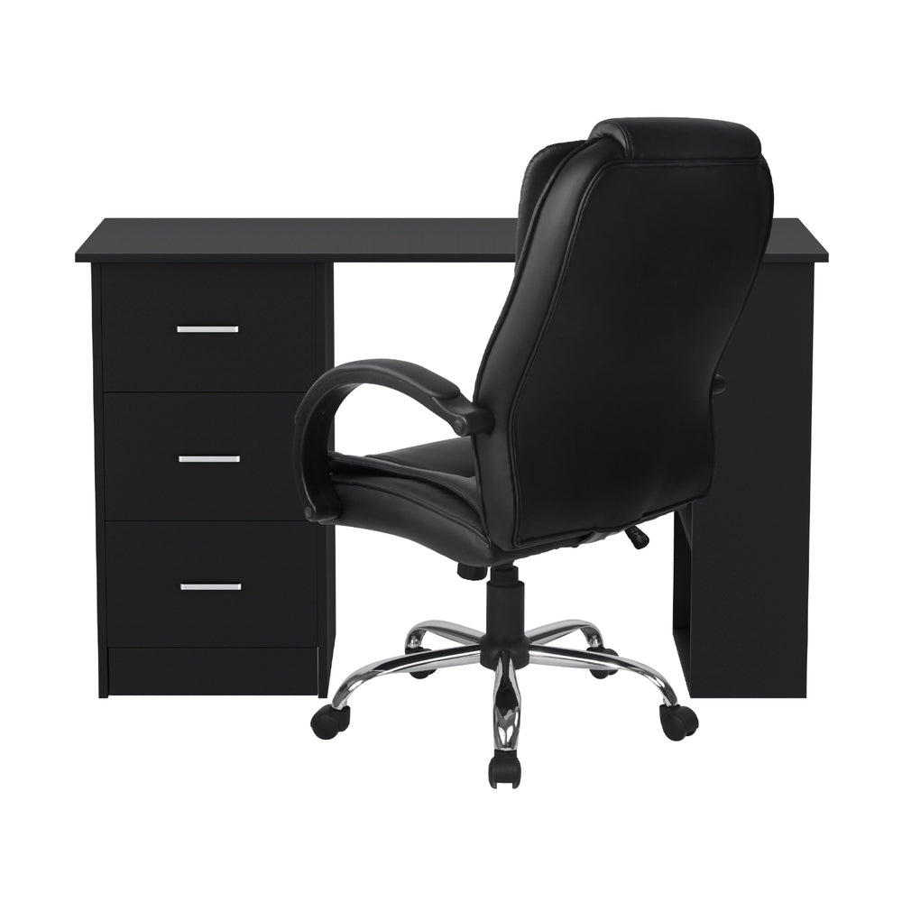 Cook Computer Desk and Office Chair Set, Black 120cm