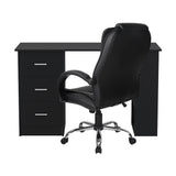 Cook Computer Desk and Office Chair Set, Black 120cm