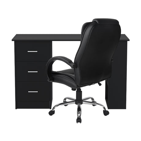 Cook Computer Desk and Office Chair Set, Black 120cm