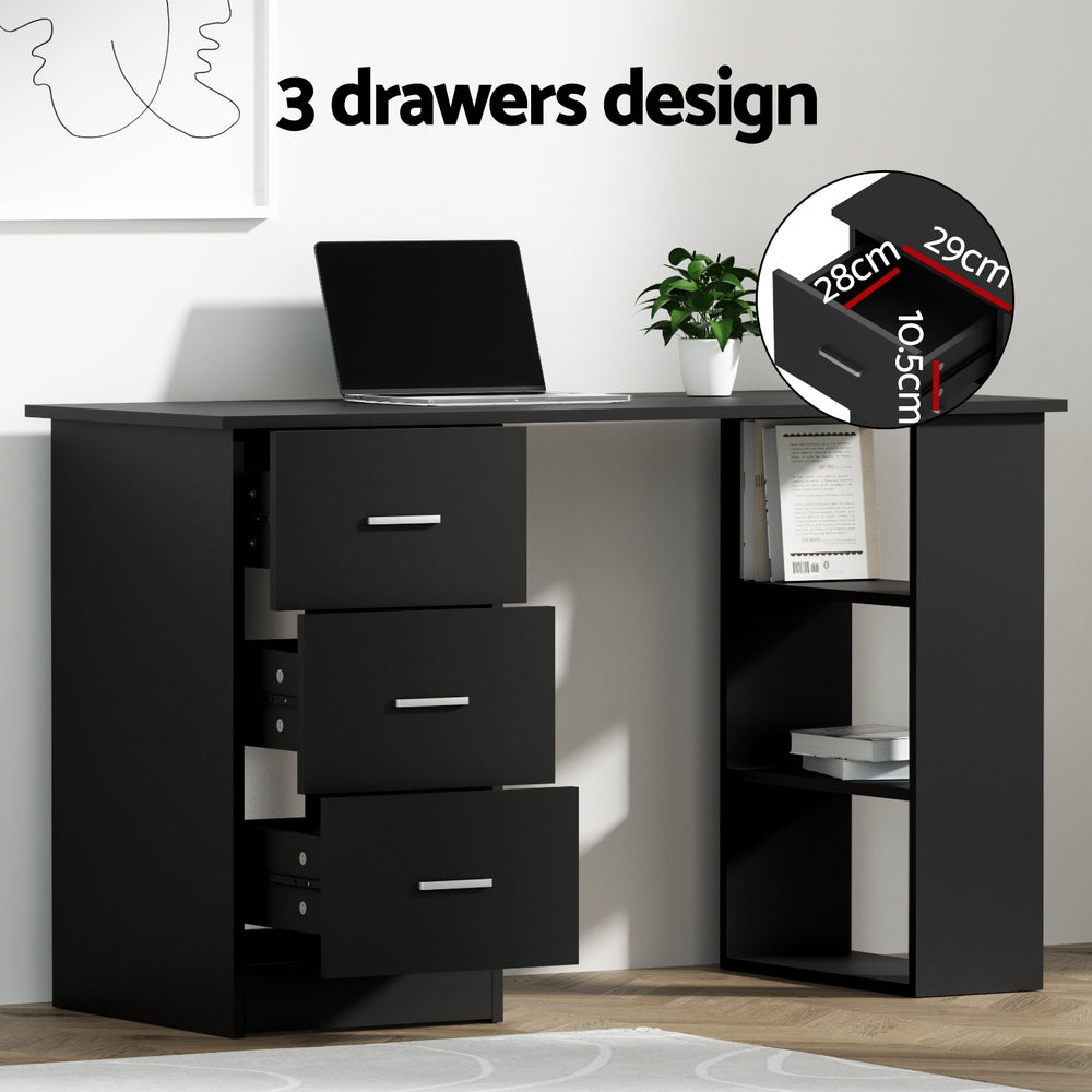 Cook Computer Desk and Office Chair Set, Black 120cm