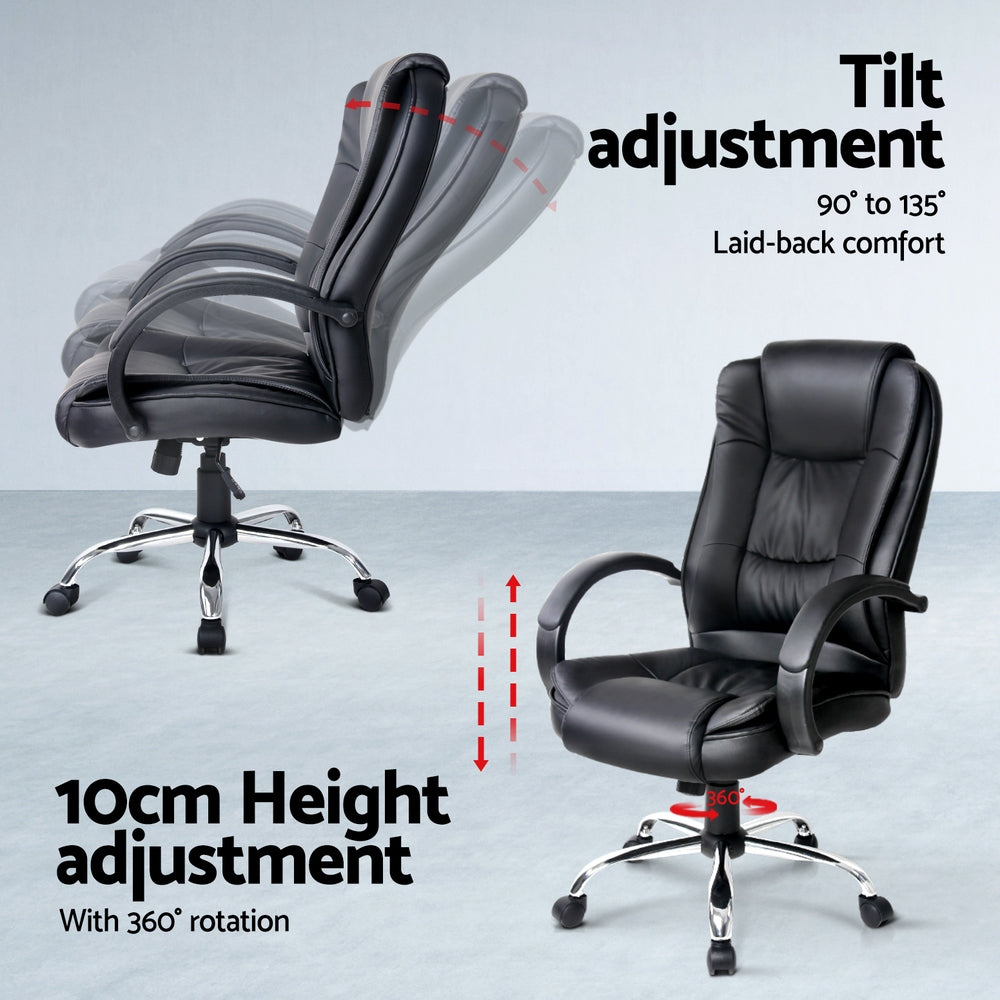 Cook Computer Desk and Office Chair Set, Black 120cm