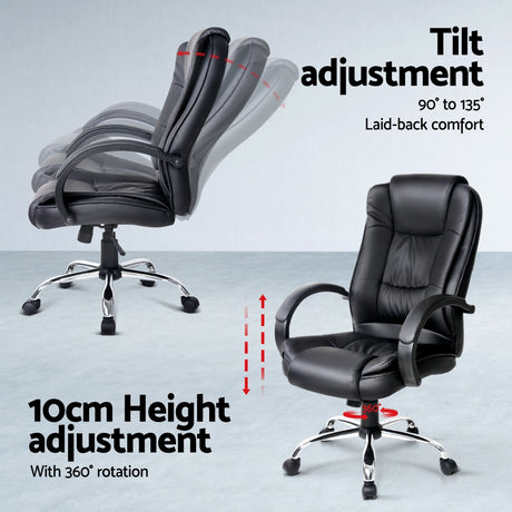 Cook Computer Desk and Office Chair Set, Black 120cm