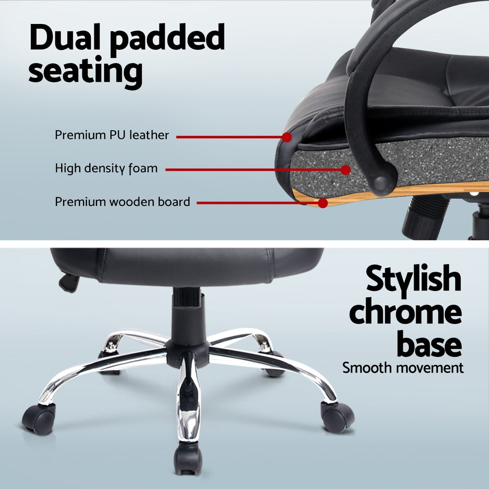 Cook Computer Desk and Office Chair Set, Black 120cm