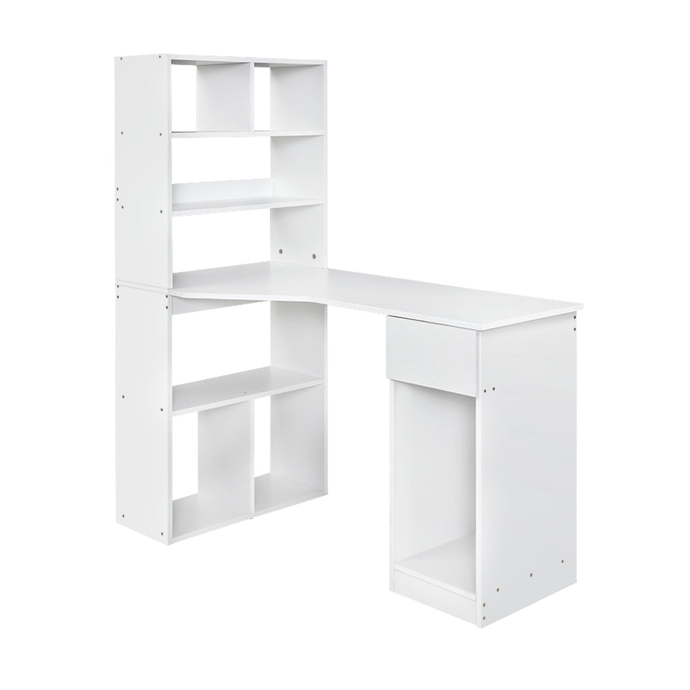 Artiss 120cm White Computer Desk with Bookshelf and Drawer — Allure Home Collections