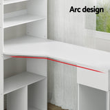 Artiss 120cm White Computer Desk with Bookshelf and Drawer — Allure Home Collections