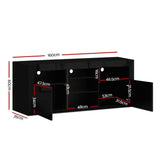 Artiss Bobi 160cm LED Entertainment Unit — Black or White — Allure Home Collections