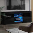 Artiss Bobi LED Entertainment Unit with Storage — Black or White, 160 x 35 x 60cm — Allure Home Collections