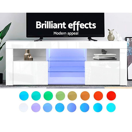 Artiss Bobi 160cm LED Entertainment Unit — Black or White — Allure Home Collections
