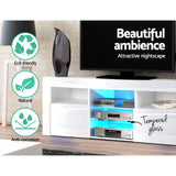 Artiss Bobi 160cm LED Entertainment Unit — Black or White — Allure Home Collections
