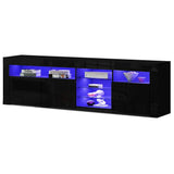 Artiss Bobi 180cm LED TV Cabinet — Black with RGB Lighting — Allure Home Collections