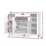 Artiss CISSY 26-Pair Adjustable White Shoe Rack Cabinet — Melamine Finish — Allure Home Collections