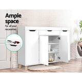 Artiss CISSY 26-Pair Adjustable White Shoe Rack Cabinet — Melamine Finish — Allure Home Collections