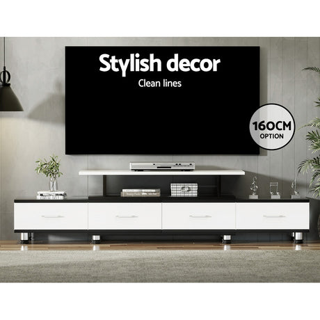 Artiss Extendable TV Cabinet — 160cm to 220cm, with Drawers and Open Shelves — Allure Home Collections