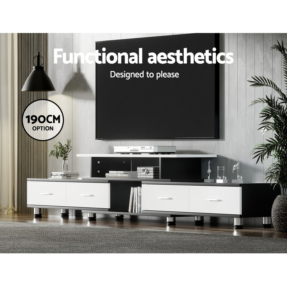 Artiss Extendable TV Cabinet — 160cm to 220cm, with Drawers and Open Shelves — Allure Home Collections