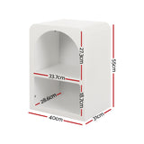 Artiss ARCHED Bedside Table with Shelves in White — Allure Home Collections