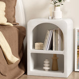 Artiss ARCHED Bedside Table with Shelves in White — Allure Home Collections