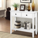 Artiss White Console Table with 2 Drawers — 80cm, Compact Hallway and Entryway — Allure Home Collections