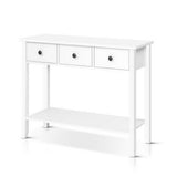Artiss White Console Table with 3 Drawers — 100cm, Contemporary Elegance — Allure Home Collections