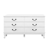 Artiss KUBI 6-Drawer French Provincial Chest of Drawers in White — Allure Home Collections